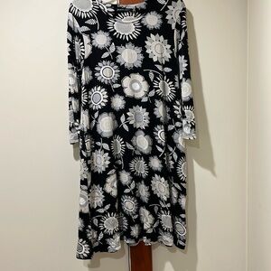 Black with sunflowers Gudrun Sjoden dress